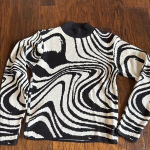 Black and White Abstract Sweater